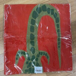 Cold Picnic crocodile throw pillow cover